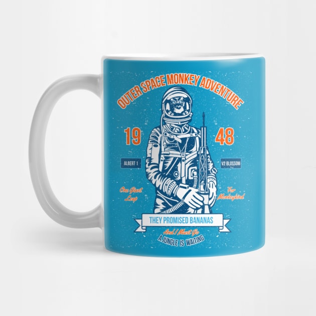 Space Monkey Astronaut T-shirt by graphiczen